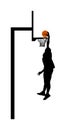 Basketball player stunt jumping and dunking silhouette isolated on white background. Basketball player making slam dunk. Royalty Free Stock Photo