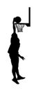 Basketball player stunt jumping and dunking silhouette isolated on white background. Basketball player making slam dunk vector Royalty Free Stock Photo