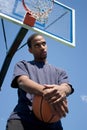 Basketball Player Thinking Royalty Free Stock Photo