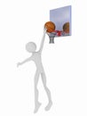 Basketball player trying to score. Royalty Free Stock Photo