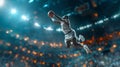 Basketball players on big professional arena during the game Royalty Free Stock Photo