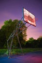 Basketball playground at night Royalty Free Stock Photo