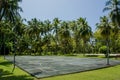 Basketball sport playground at the tropical island near jungles Royalty Free Stock Photo