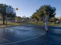 Basketball is a popular sport that everyone loves. and practice Royalty Free Stock Photo