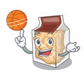 With basketball pork rinds isolated in the cartoon