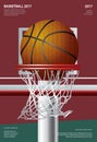 Basketball Poster Advertising Royalty Free Stock Photo