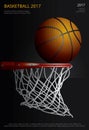Basketball Poster Advertising Royalty Free Stock Photo