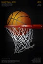 Basketball Poster Advertising Royalty Free Stock Photo