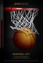 Basketball Poster Advertising Royalty Free Stock Photo