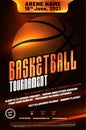 Basketball poster template with sample text Royalty Free Stock Photo