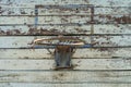 Basketball ring on an old wooden shield Royalty Free Stock Photo