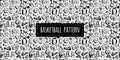 Basketball seamless pattern, sketch for your design