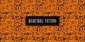 Basketball seamless pattern, sketch for your design