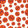 Basketball seamless vector pattern