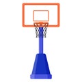 Basketball shield, basket, hoop and net. 3x3 Basketball sport equipment. Summer games