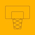 Basketball shield line icon