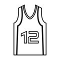 Basketball shirt uniform icon