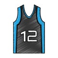 Basketball shirt uniform icon