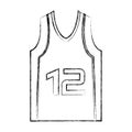 Basketball shirt uniform icon