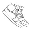 Basketball shoes.Basketball single icon in outline style vector symbol stock illustration web. Royalty Free Stock Photo