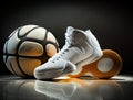 Basketball shoes with Basketball, Generative Ai