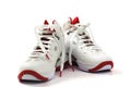 Basketball shoes on white background