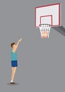 Basketball Shooting Practice Vector Illustration Royalty Free Stock Photo