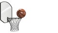 Basketball shot. professional close up isolated on black background and sports fitness Royalty Free Stock Photo