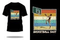 Basketball shot retro t shirt design