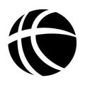 Basketball silhouette icon in black color. Vector template for tattoo or laser cutting