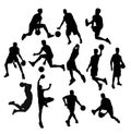 Basketball Silhouettes Set