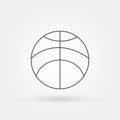 Basketball single isolated icon with modern line or outline style