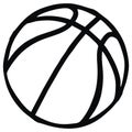 Basketball, single object sports ball, vector icon