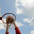 Basketball slam dunk Royalty Free Stock Photo