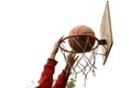 Basketball slam dunk