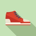 Basketball sneaker icon flat vector. Sport shoe Royalty Free Stock Photo