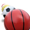 Basketball, Soccer, Tennis, and Golf Sport Balls