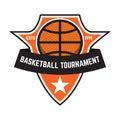 Basketball sport emblems. Design element for poster, logo, label, emblem, sign, t shirt. Royalty Free Stock Photo
