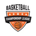 Basketball sport emblems. Design element for poster, logo, label, emblem, sign, t shirt. Royalty Free Stock Photo