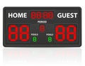 Basketball sports digital scoreboard vector illustration