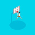 Basketball and streetball in the isometric style