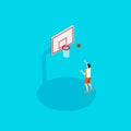 Basketball and streetball in the isometric style