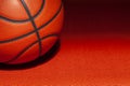 Basketball on an orange basketball texture background Royalty Free Stock Photo