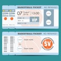 Basketball Ticket Modern Design