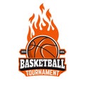 Basketball tournament emblem template.