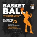 Basketball tournament flyer design template