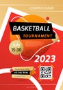 Basketball Tournament Poster Template Royalty Free Stock Photo