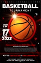 Basketball tournament poster template