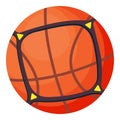 Basketball training ball icon cartoon vector. Player game