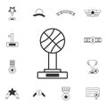 Basketball Trophy cup icon. Simple element illustration. Basketball Trophy cup symbol design from Awards collection set. Can be u Royalty Free Stock Photo